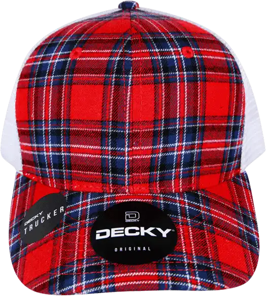 Decky 6017 M/c Plaid Cap - White 180 - one Size Fits Most