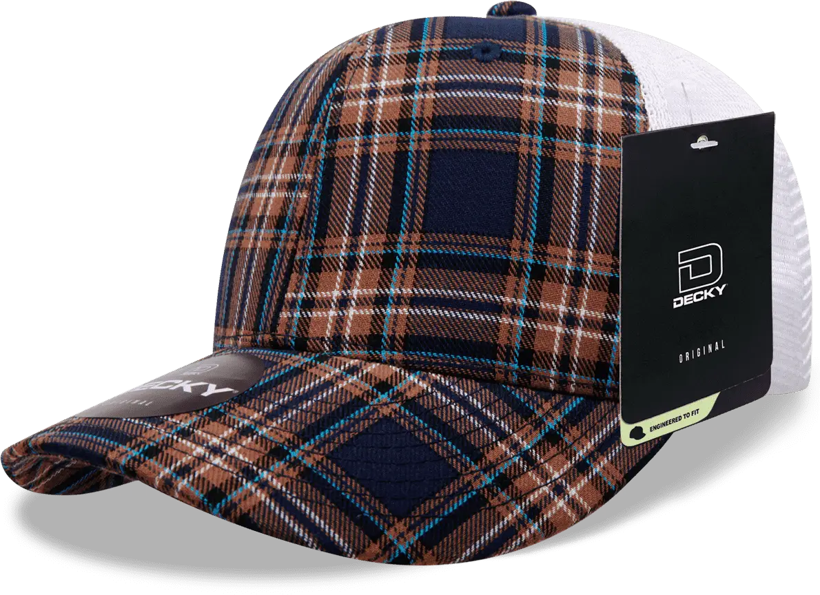 Decky 6017 M/c Plaid Cap - White 183