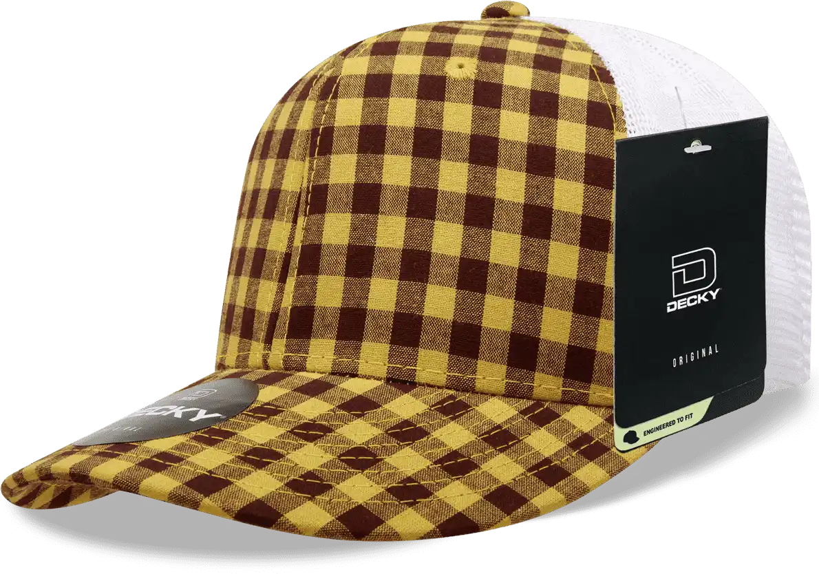 Decky 6017 M/c Plaid Cap - White 186 - one Size Fits Most