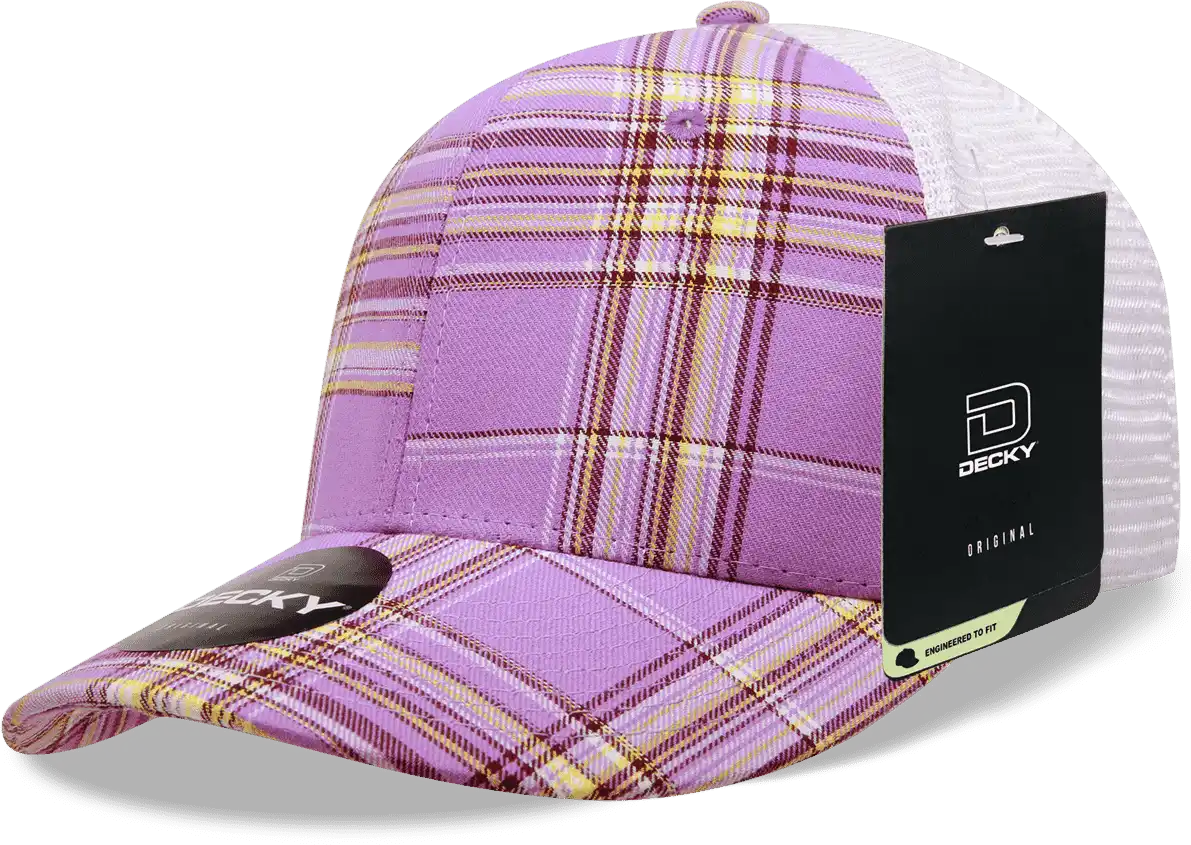 Decky 6017 M/c Plaid Cap - White 187 - one Size Fits Most