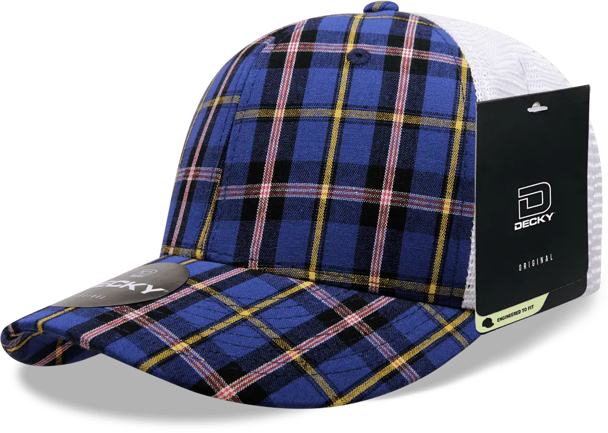 Decky 6017 M/c Plaid Cap - White 190