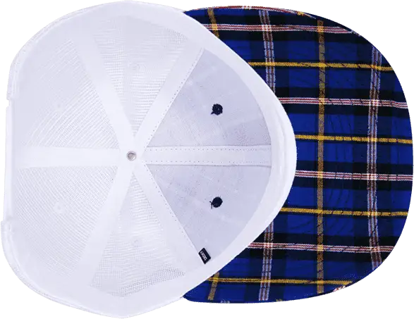 Decky 6017 M/c Plaid Cap - White 190