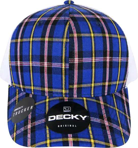 Decky 6017 M/c Plaid Cap - White 190 - one Size Fits Most