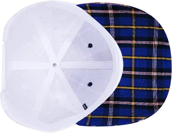 Decky 6017 M/c Plaid Cap - White 190 - one Size Fits Most