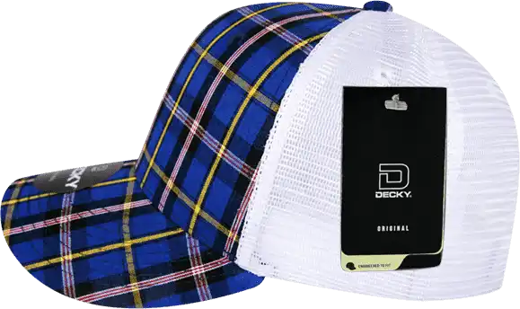 Decky 6017 M/c Plaid Cap - White 190 - one Size Fits Most