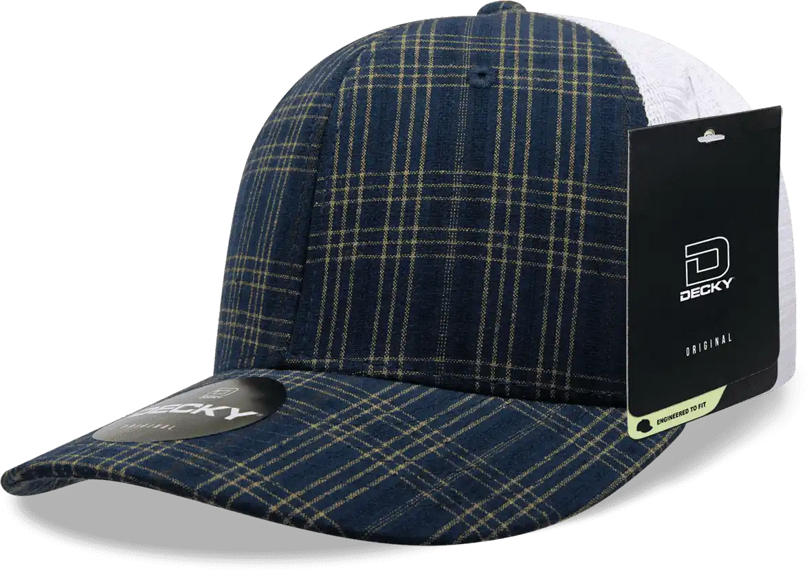 Decky 6017 M/c Plaid Cap - White 192 - one Size Fits Most