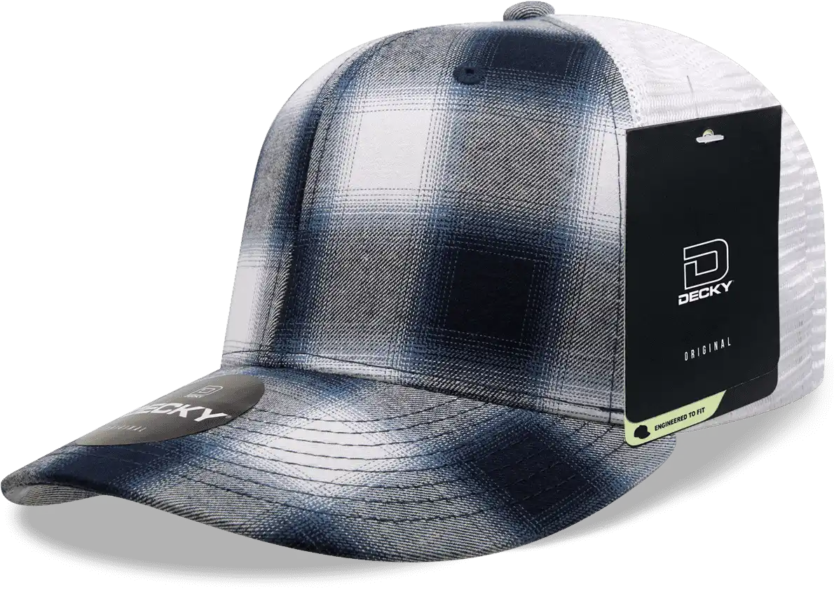 Decky 6017 M/c Plaid Cap - White 193 - one Size Fits Most