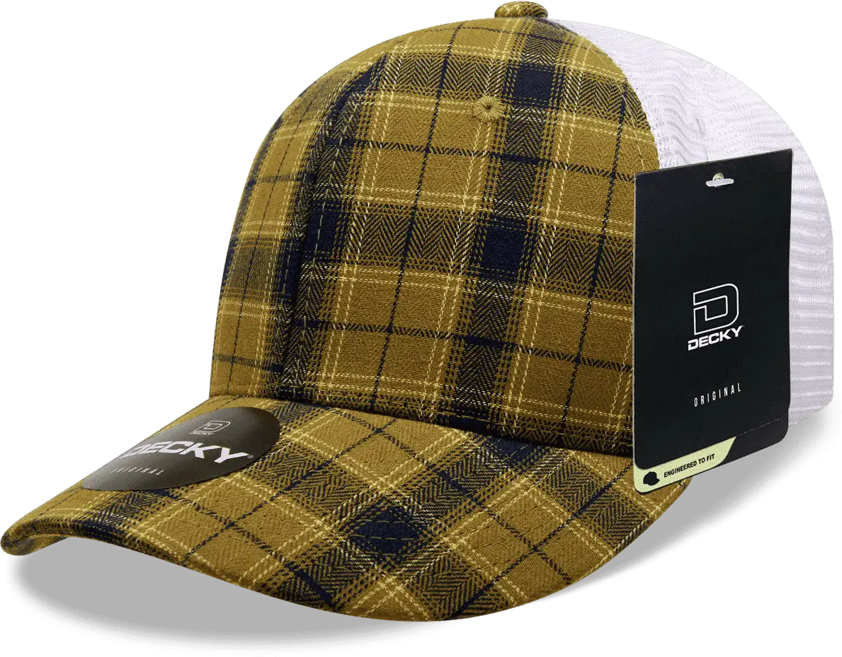 Decky 6017 M/c Plaid Cap - White 197