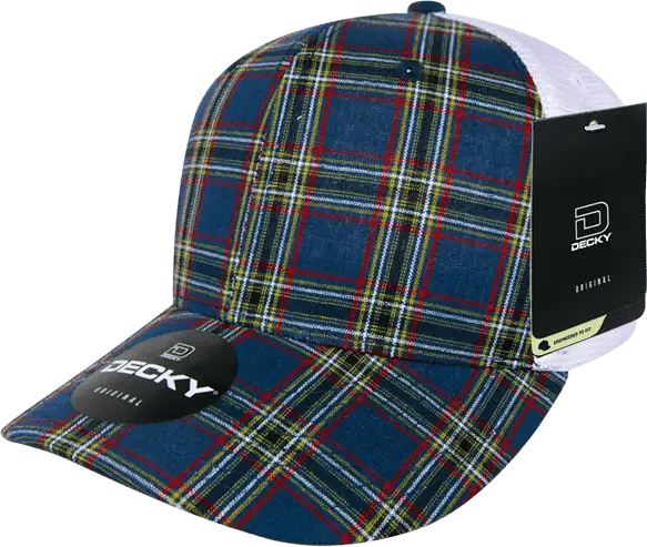 Decky 6017 M/c Plaid Cap - White 221