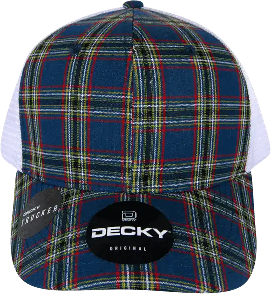 Decky 6017 M/c Plaid Cap - White 221 - one Size Fits Most