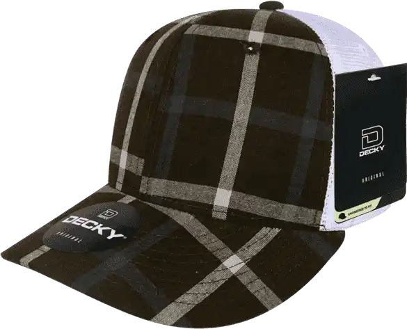 Decky 6017 M/c Plaid Cap - White 226 - one Size Fits Most