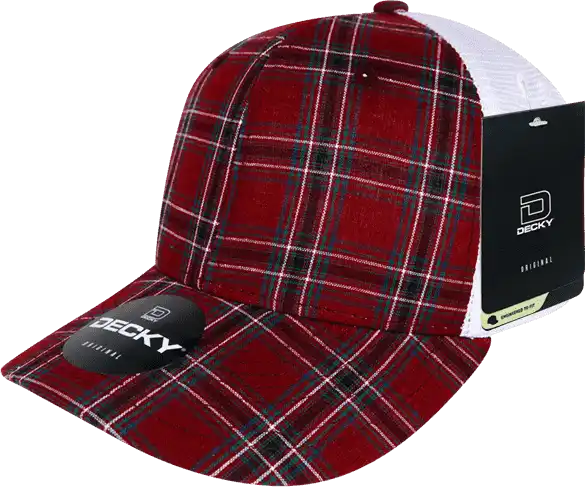 Decky 6017 M/c Plaid Cap - White 237 - one Size Fits Most