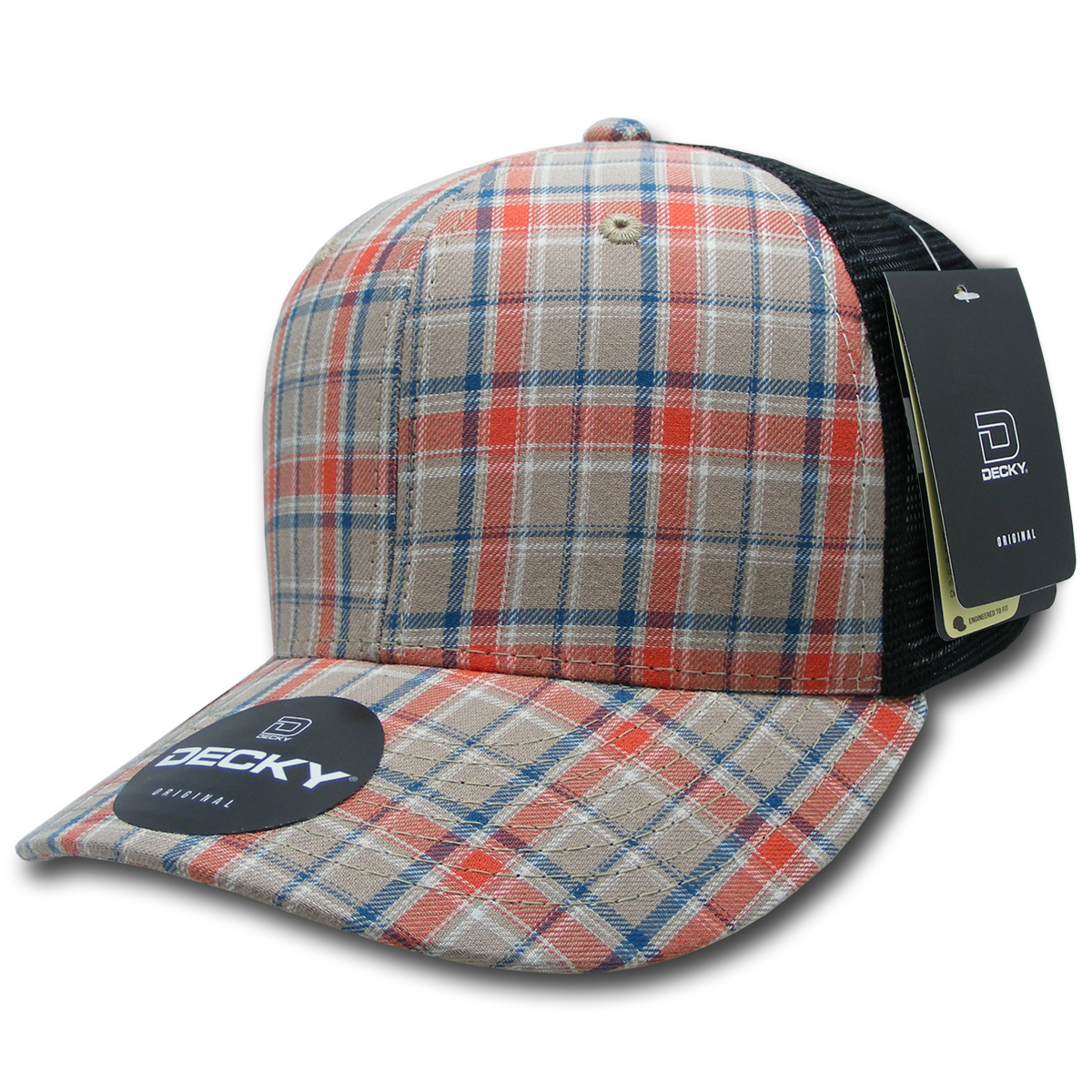 Decky 6018 M/c Plaid Cap - 102 Black