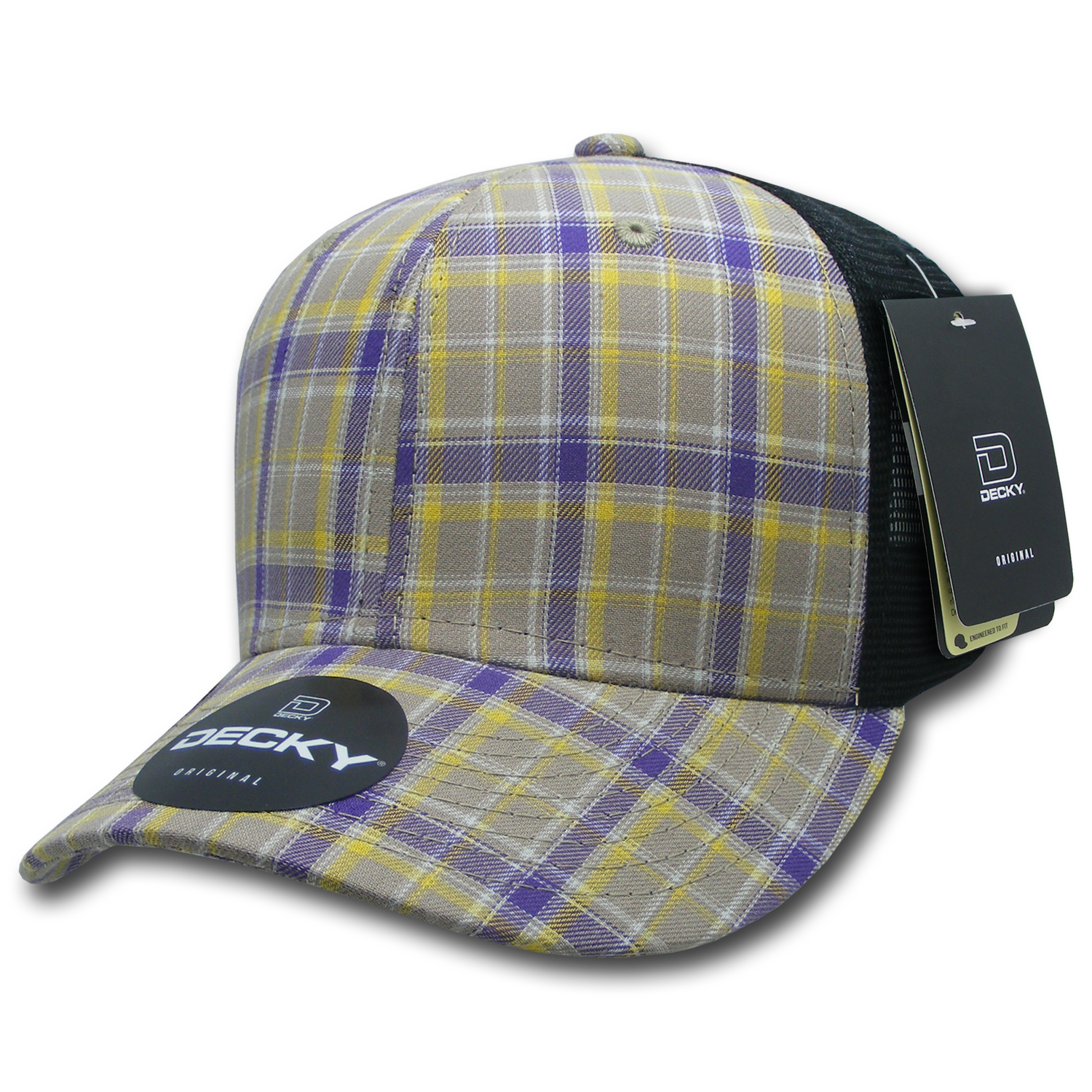 Decky 6018 M/c Plaid Cap - 111 Black