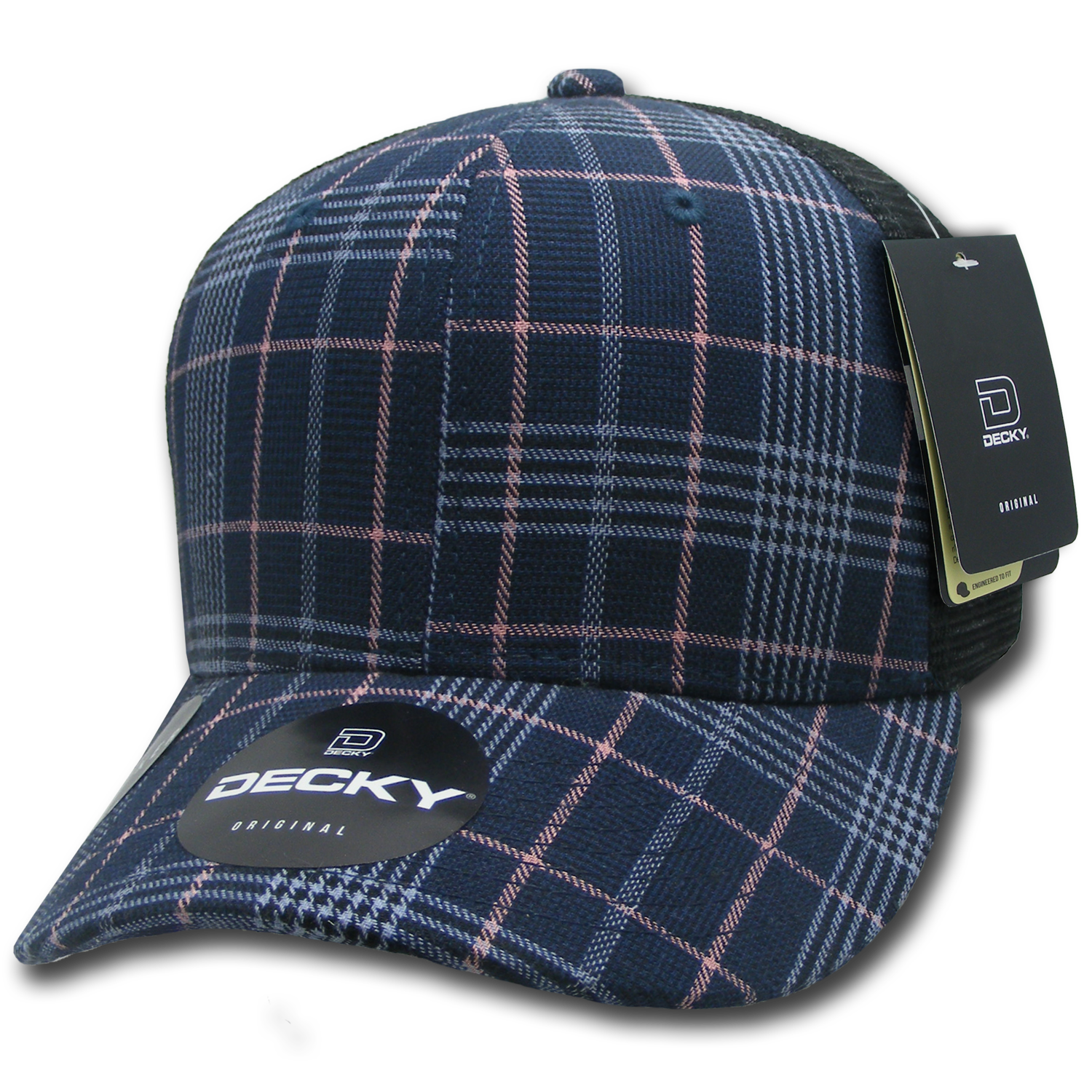 Decky 6018 M/c Plaid Cap - 123 Black