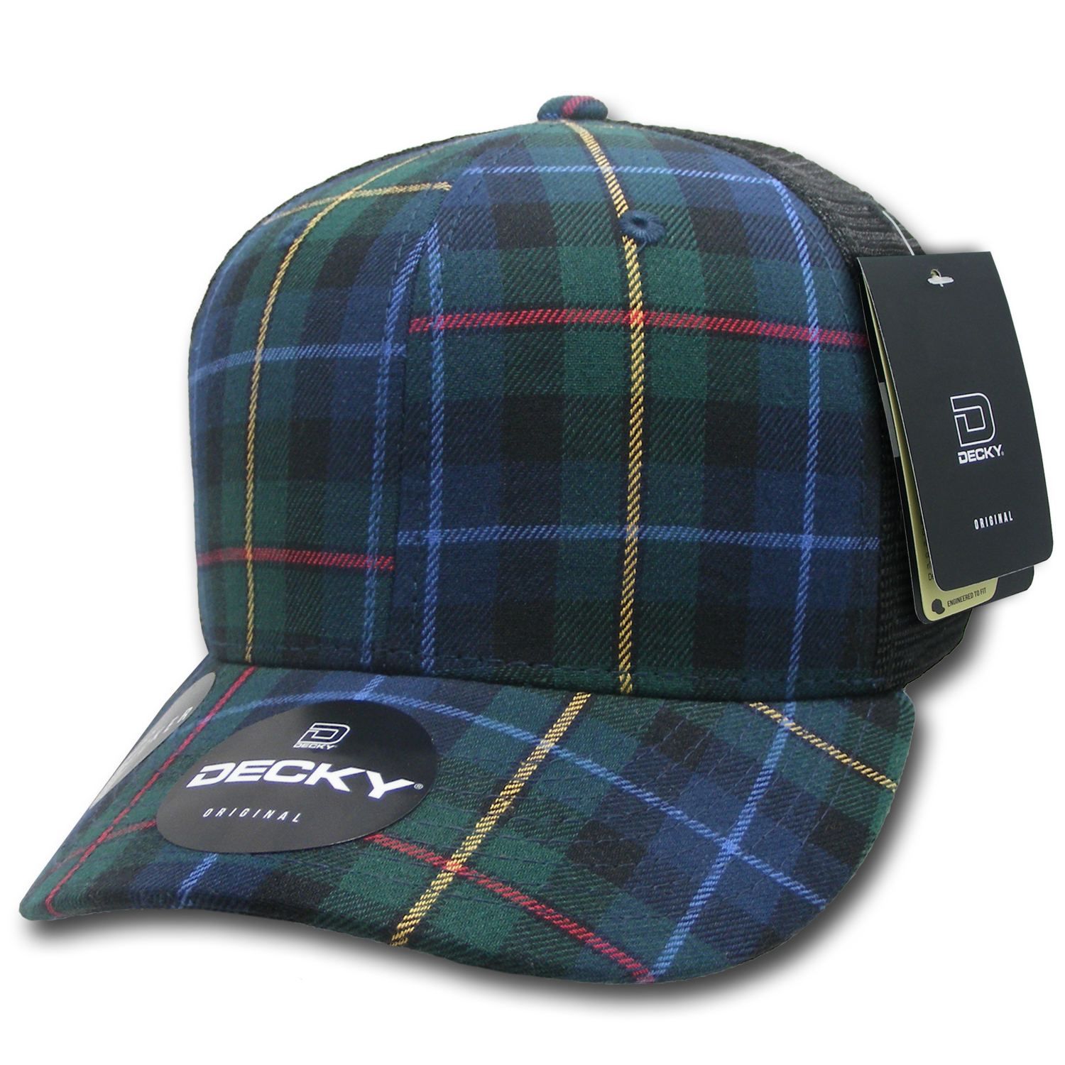 Decky 6018 M/c Plaid Cap - 126 Black