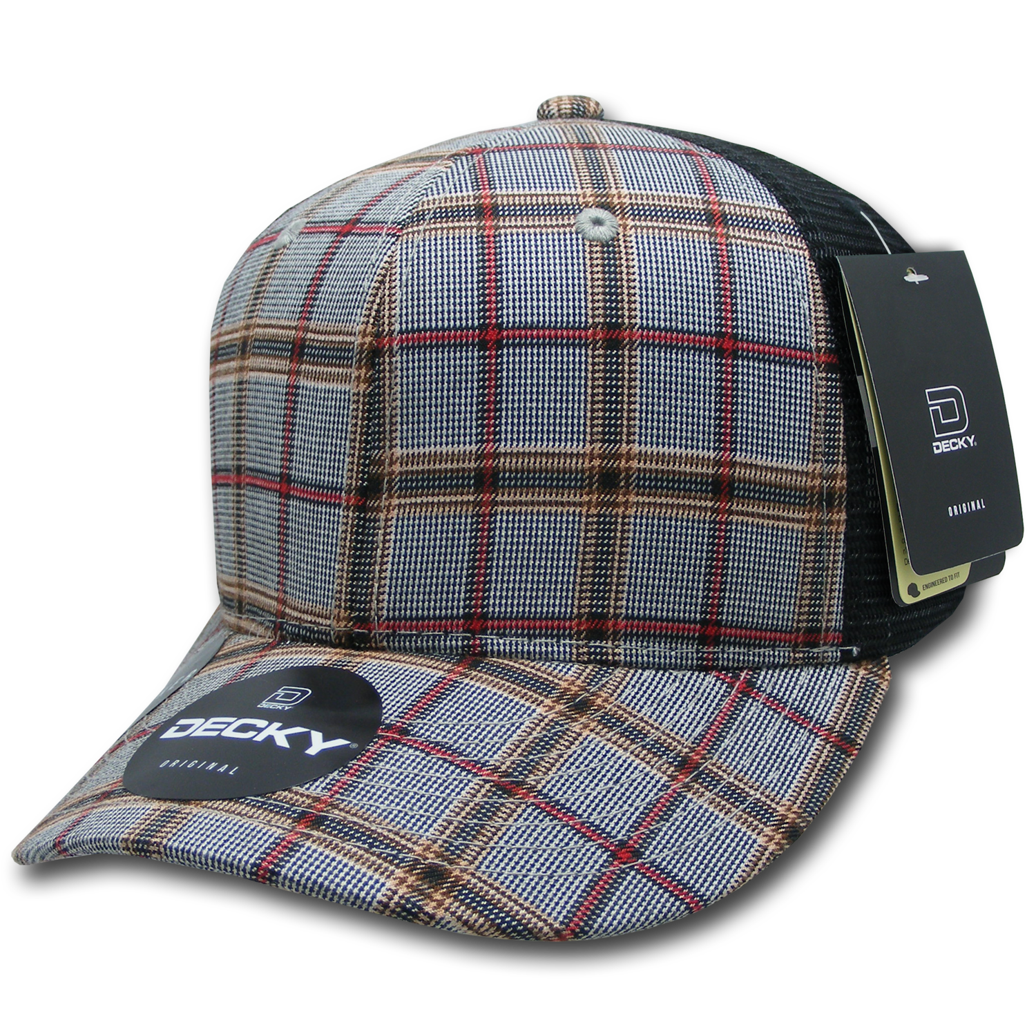 Decky 6018 M/c Plaid Cap - 161 Black