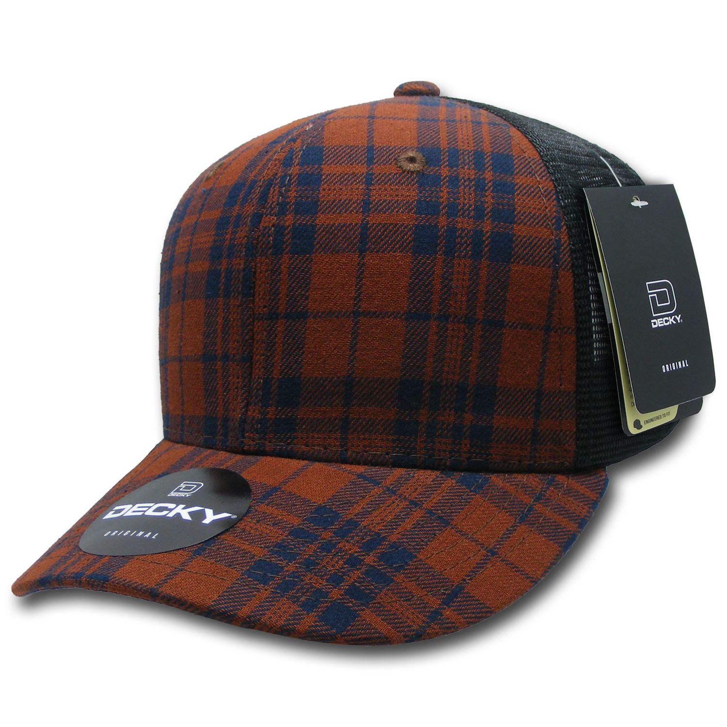 Decky 6018 M/c Plaid Cap - 166 Black