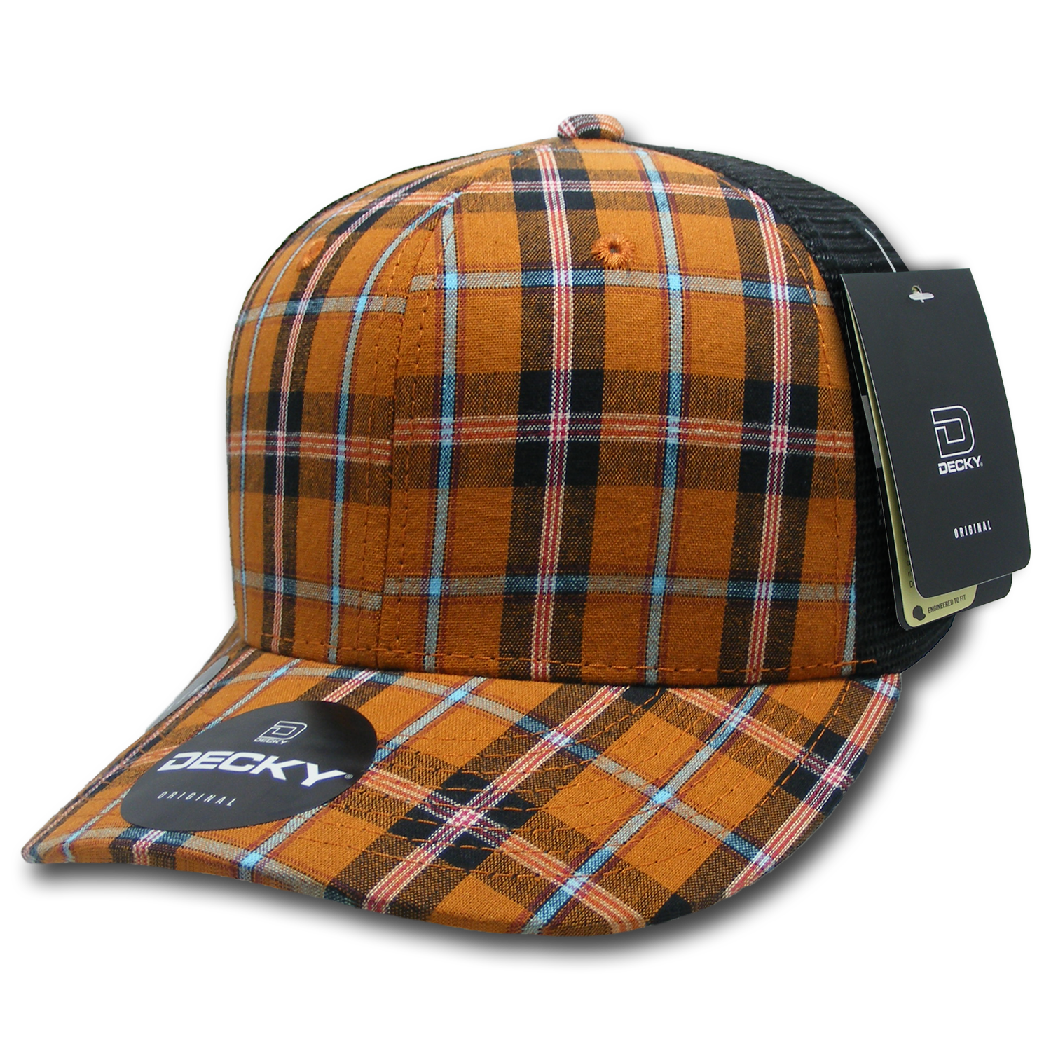 Decky 6018 M/c Plaid Cap - 194 Black