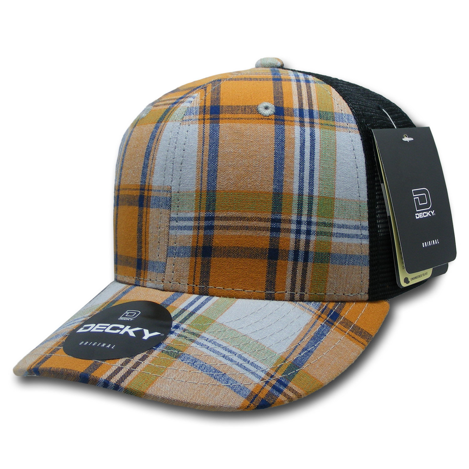 Decky 6018 M/c Plaid Cap - 204 Black