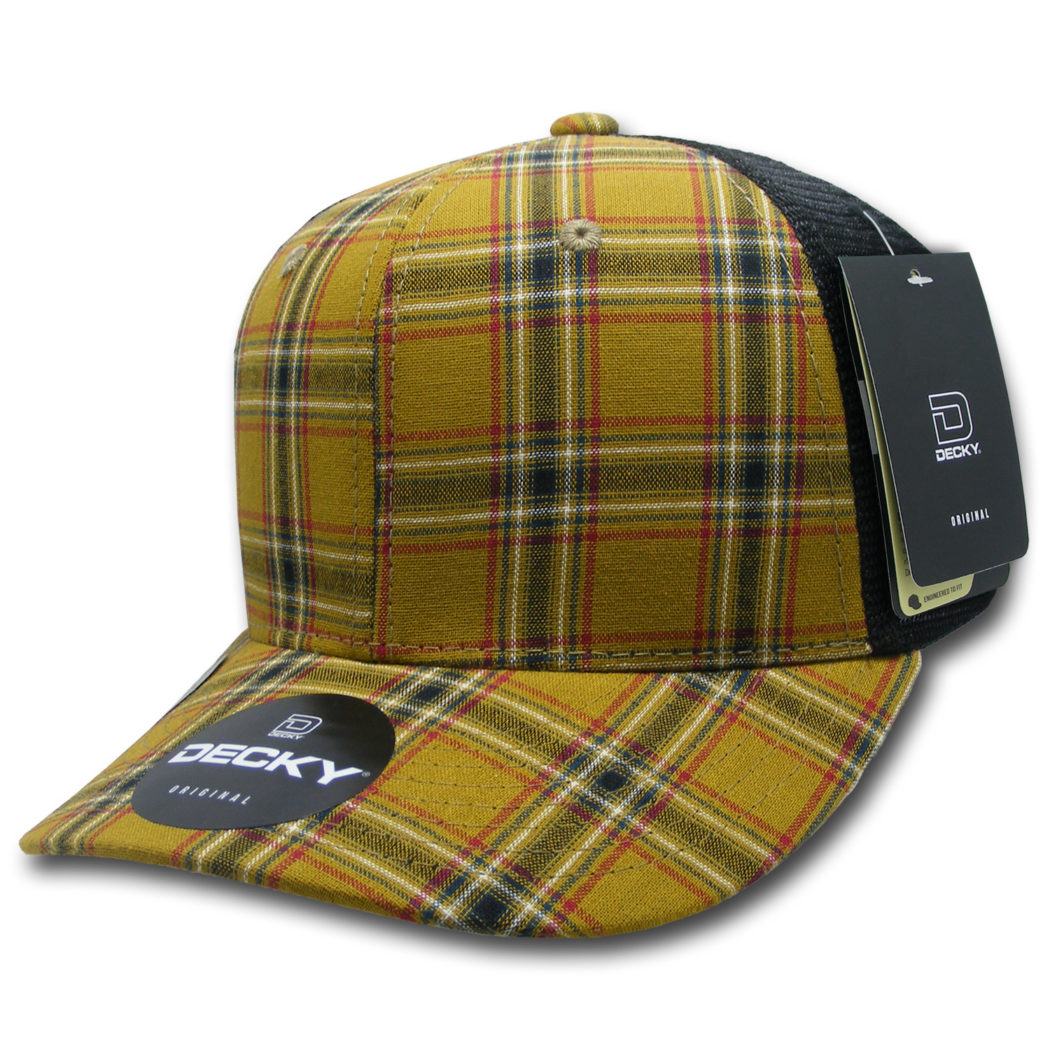 Decky 6018 M/c Plaid Cap - 207 Black