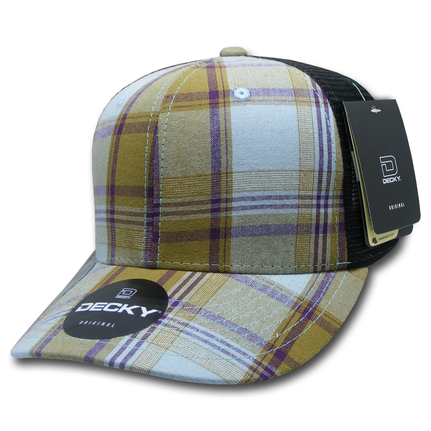 Decky 6018 M/c Plaid Cap - 210 Black