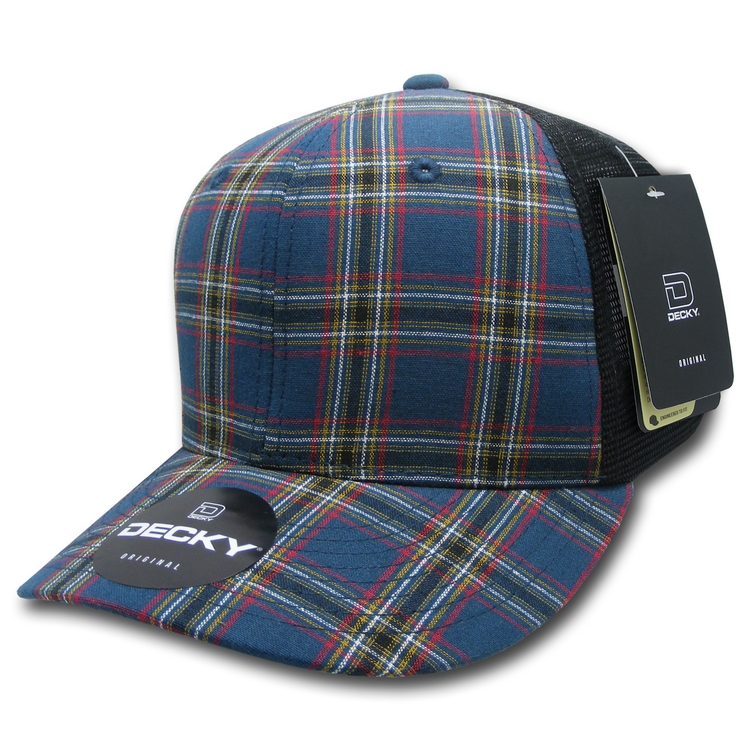 Decky 6018 M/c Plaid Cap - 221 Black