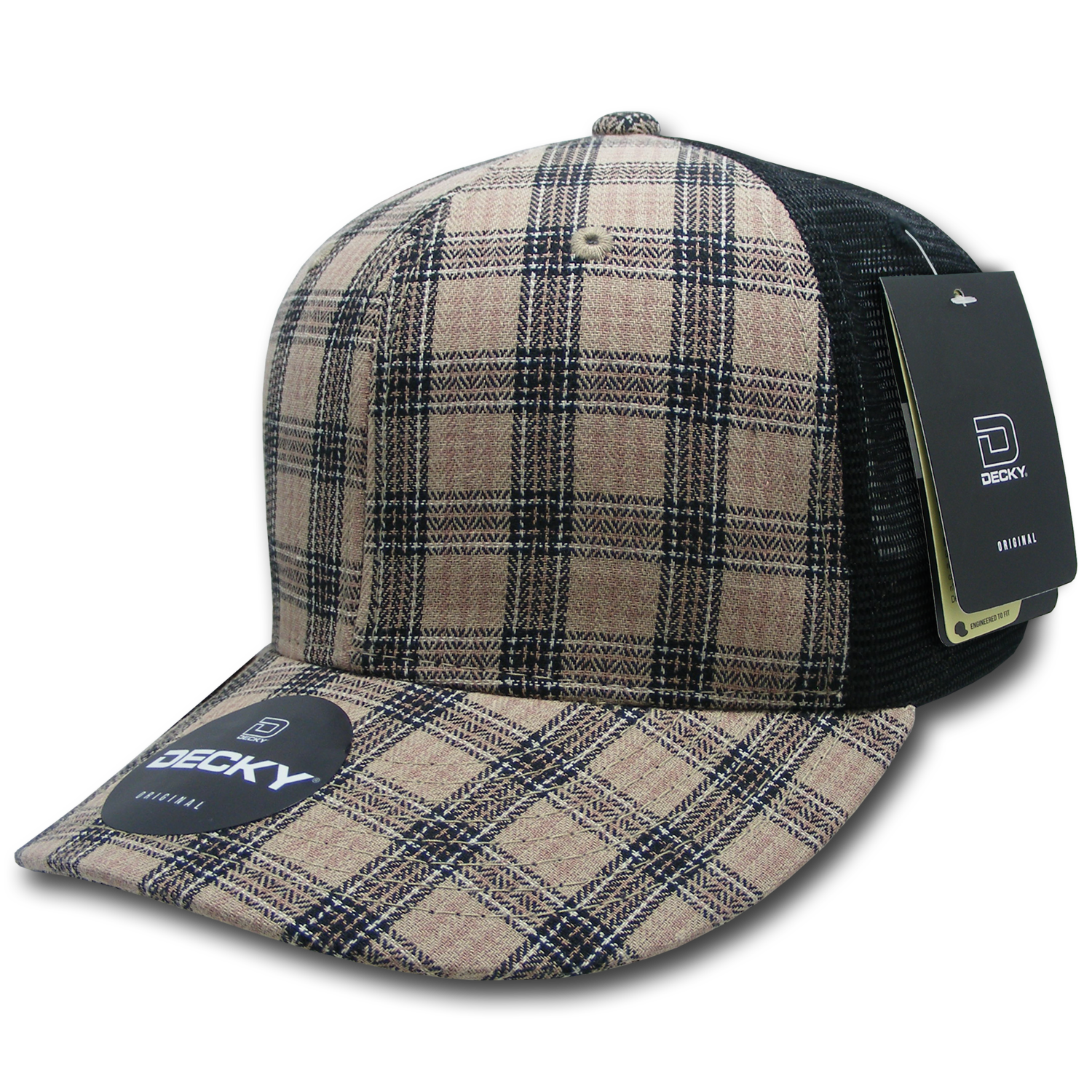 Decky 6018 M/c Plaid Cap - 222 Black