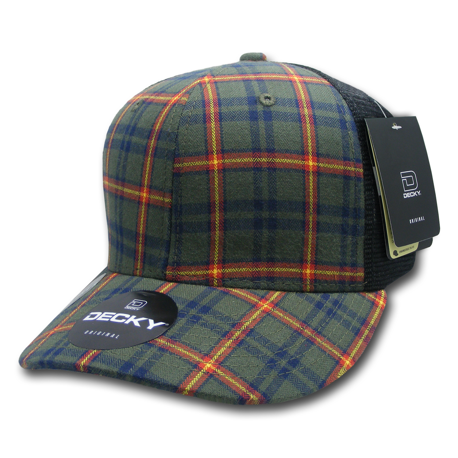 Decky 6018 M/c Plaid Cap - 230 Black