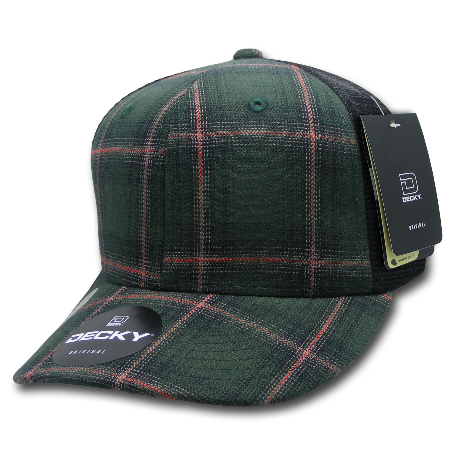 Decky 6018 M/c Plaid Cap - 236 Black