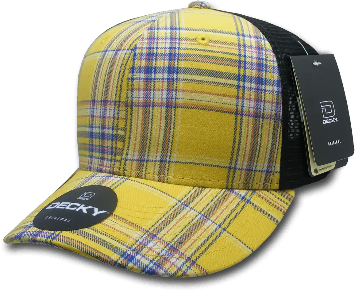 Decky 6018 M/c Plaid Cap - Black 103 - one Size Fits Most