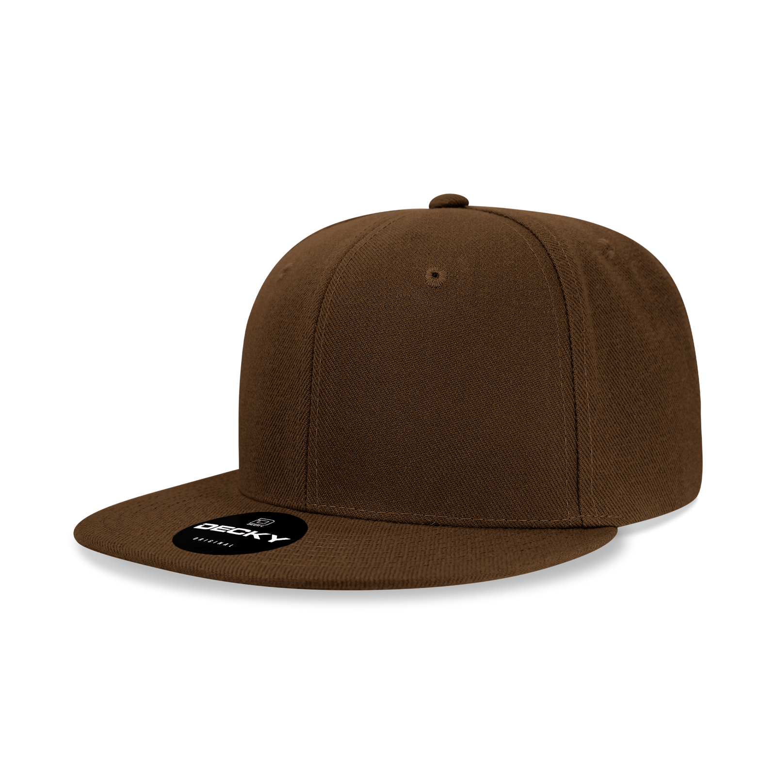 Decky 6020 High Prof 6 Panel Snapback Cap - Brown