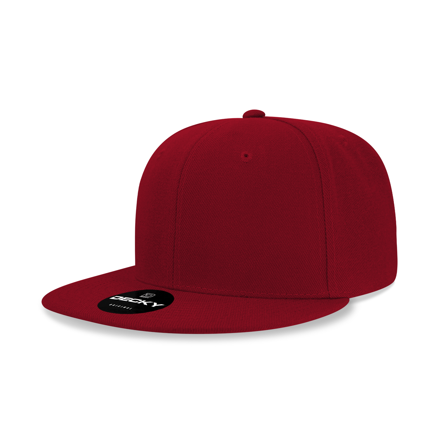 Decky 6020 High Prof 6 Panel Snapback Cap - Cardinal