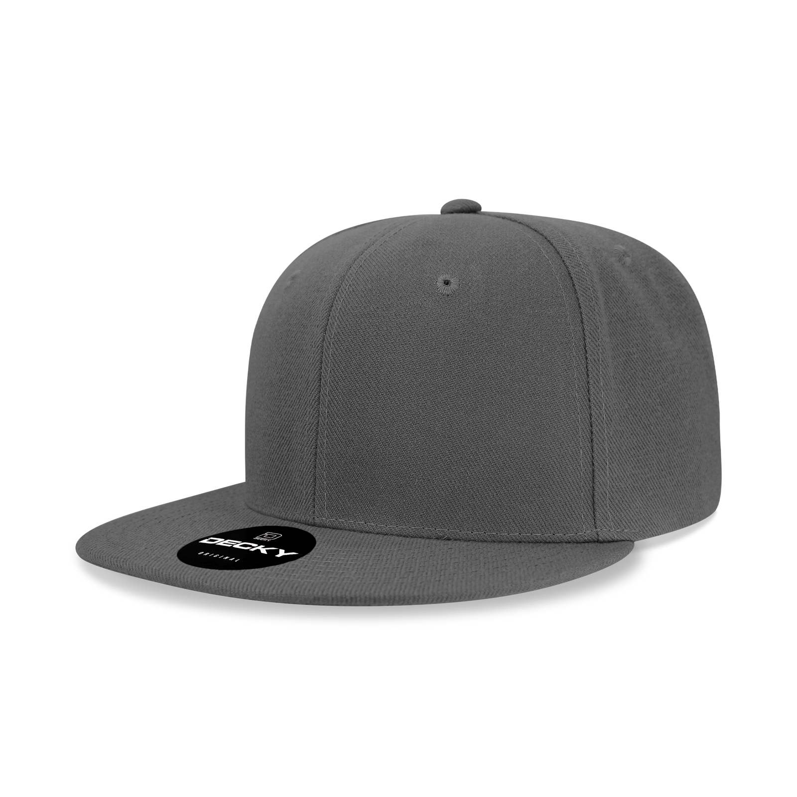 Decky 6020 High Prof 6 Panel Snapback Cap - Charcoal