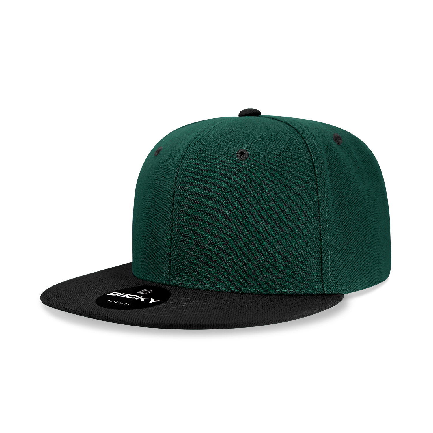 Decky 6020 High Prof 6 Panel Snapback Cap - Forest Black
