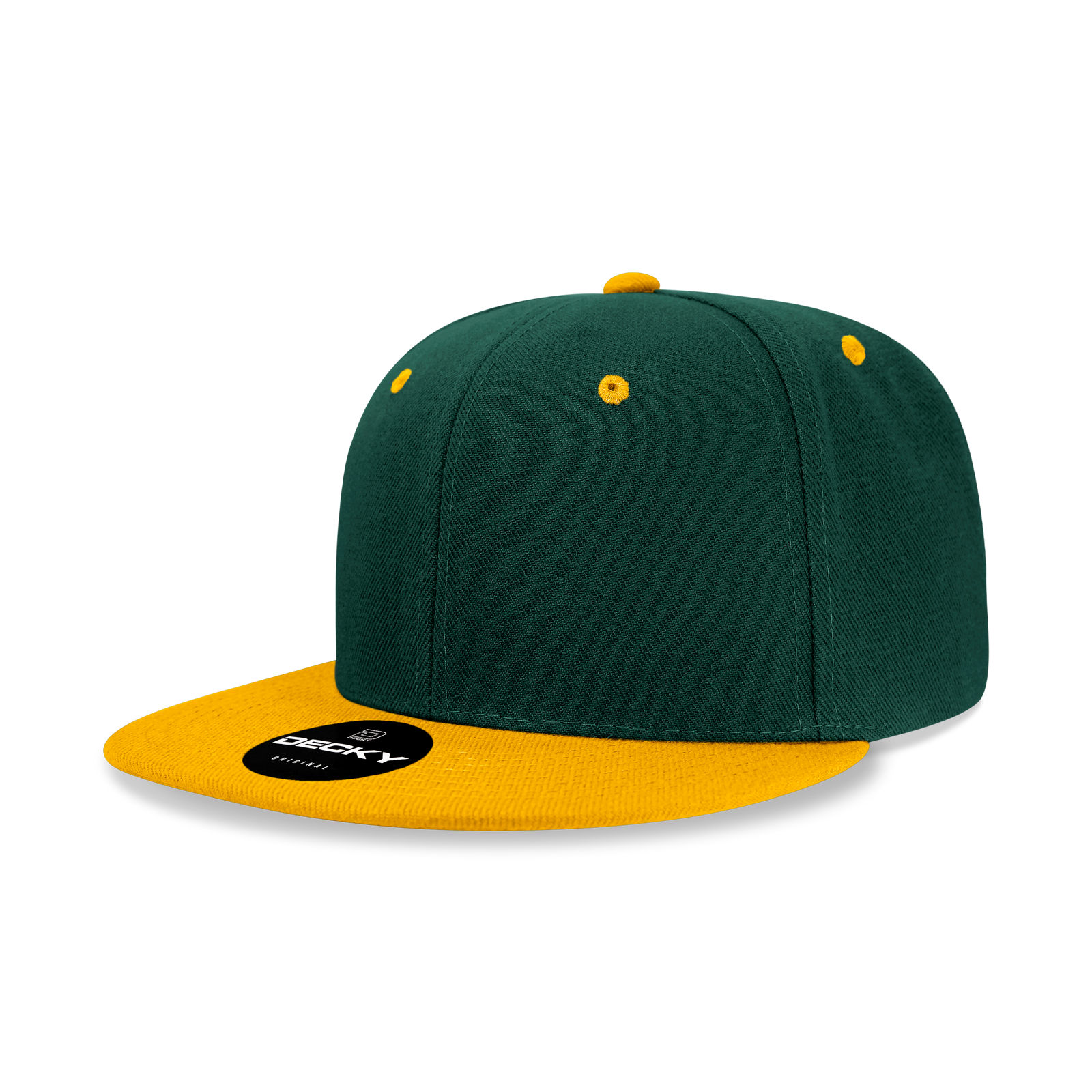 Decky 6020 High Prof 6 Panel Snapback Cap - Forest Gold