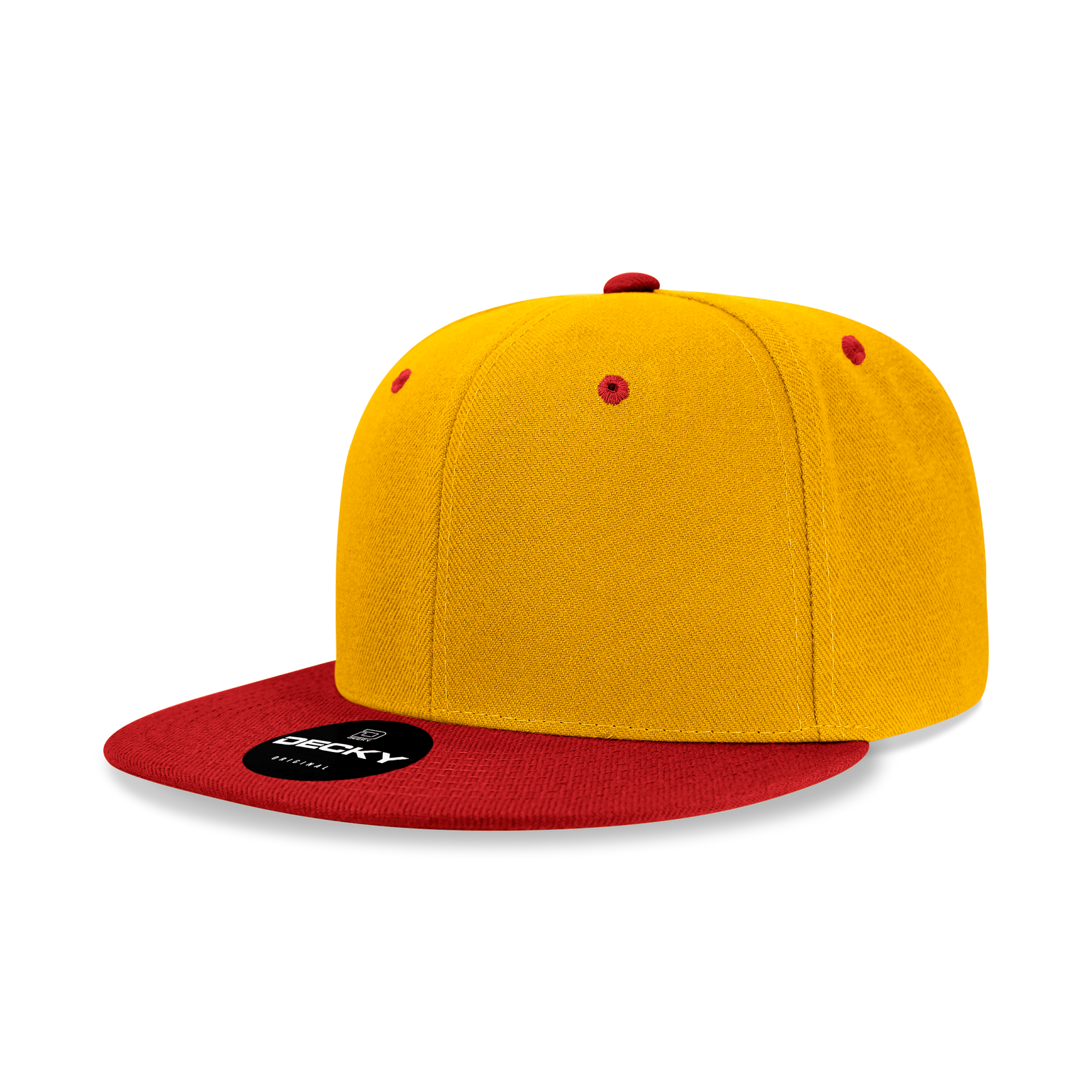 Decky 6020 High Prof 6 Panel Snapback Cap - Gold Cardinal
