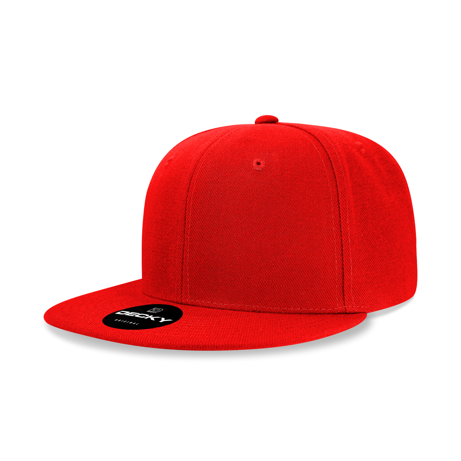 Decky 6020 High Prof 6 Panel Snapback Cap - Red