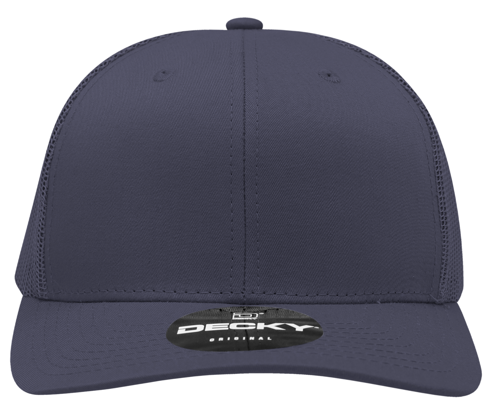 Decky 6021 Mid Profile 6 Panel Poly Cotton Trucker Cap - Navy