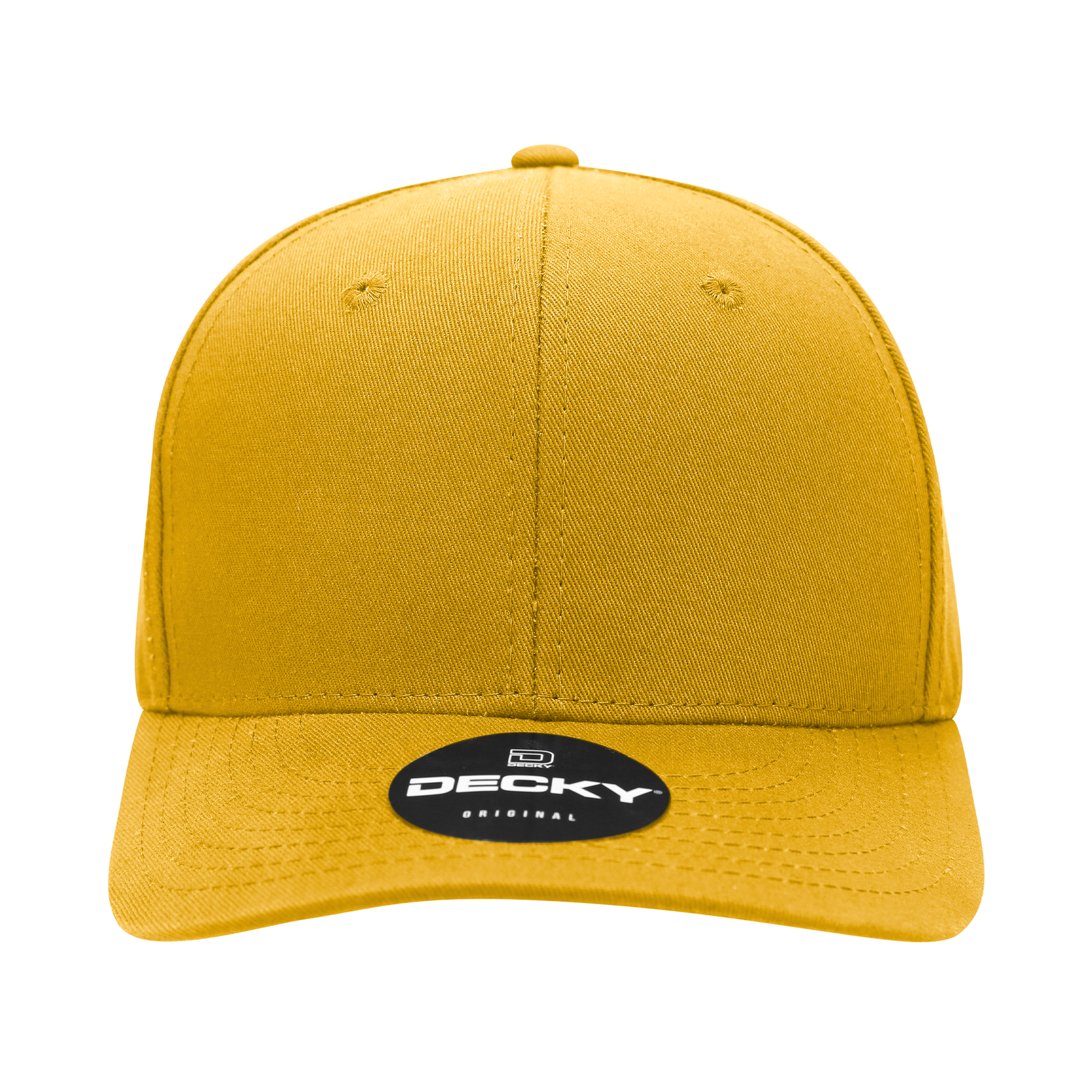 Decky 6022 6 Panel Mid Profile Structured Cotton Blend Cap - Gold