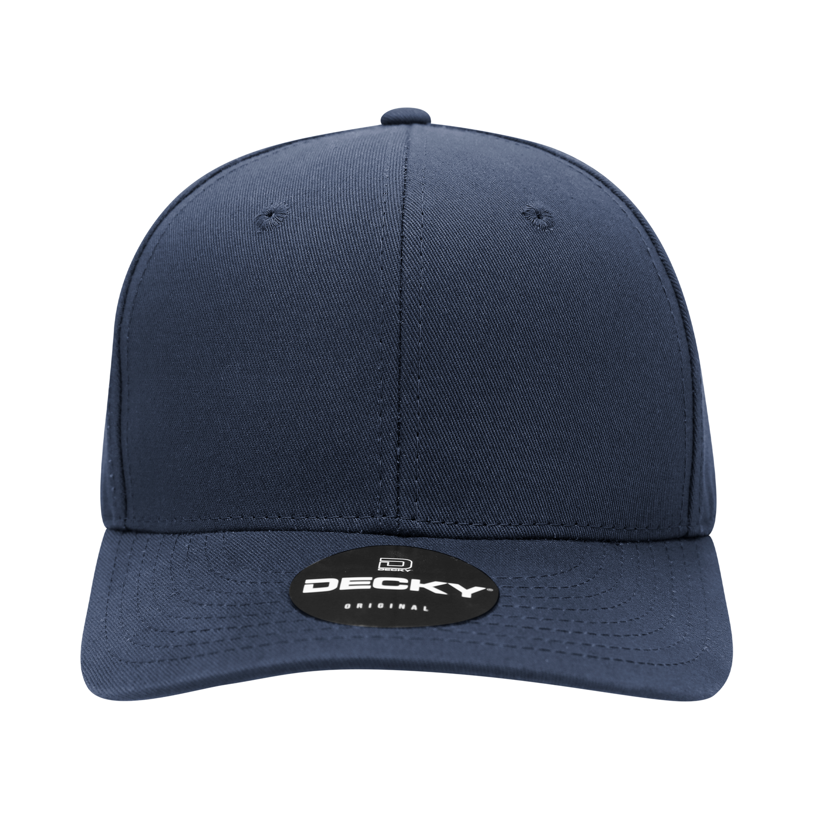 Decky 6022 6 Panel Mid Profile Structured Cotton Blend Cap - Navy