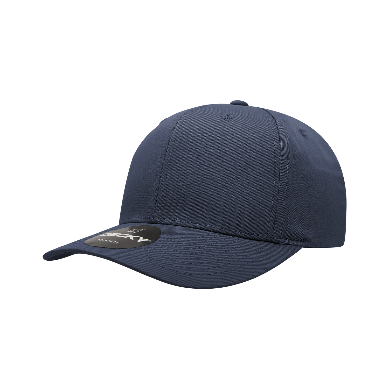 Decky 6022 6 Panel Mid Profile Structured Cotton Blend Cap - Navy