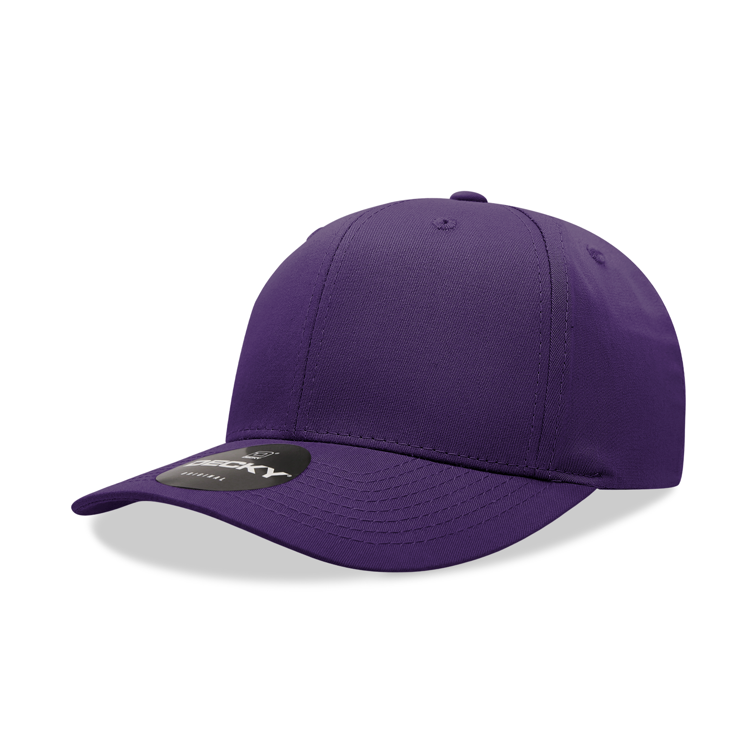 Decky 6022 6 Panel Mid Profile Structured Cotton Blend Cap - Purple