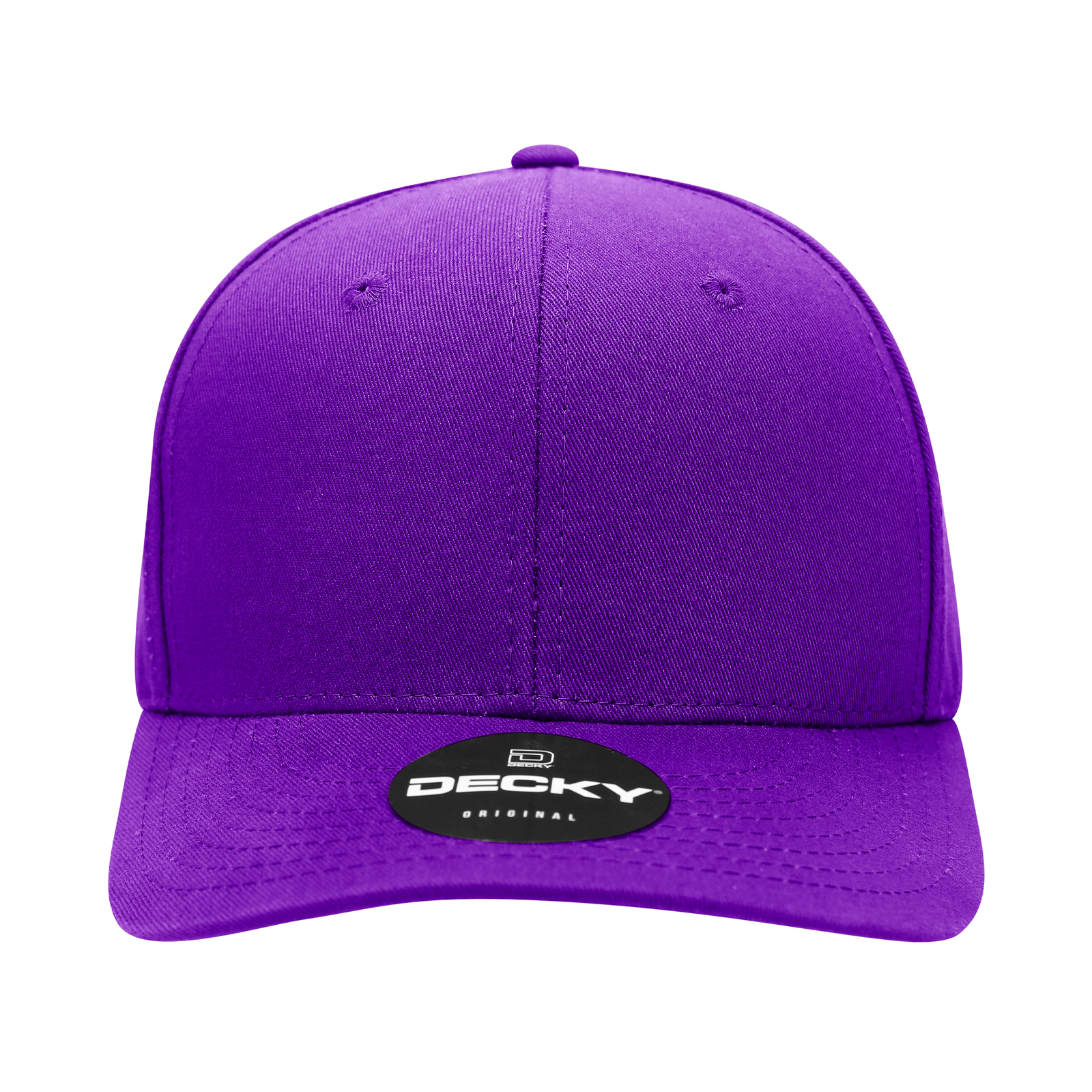 Decky 6022 6 Panel Mid Profile Structured Cotton Blend Cap - Purple