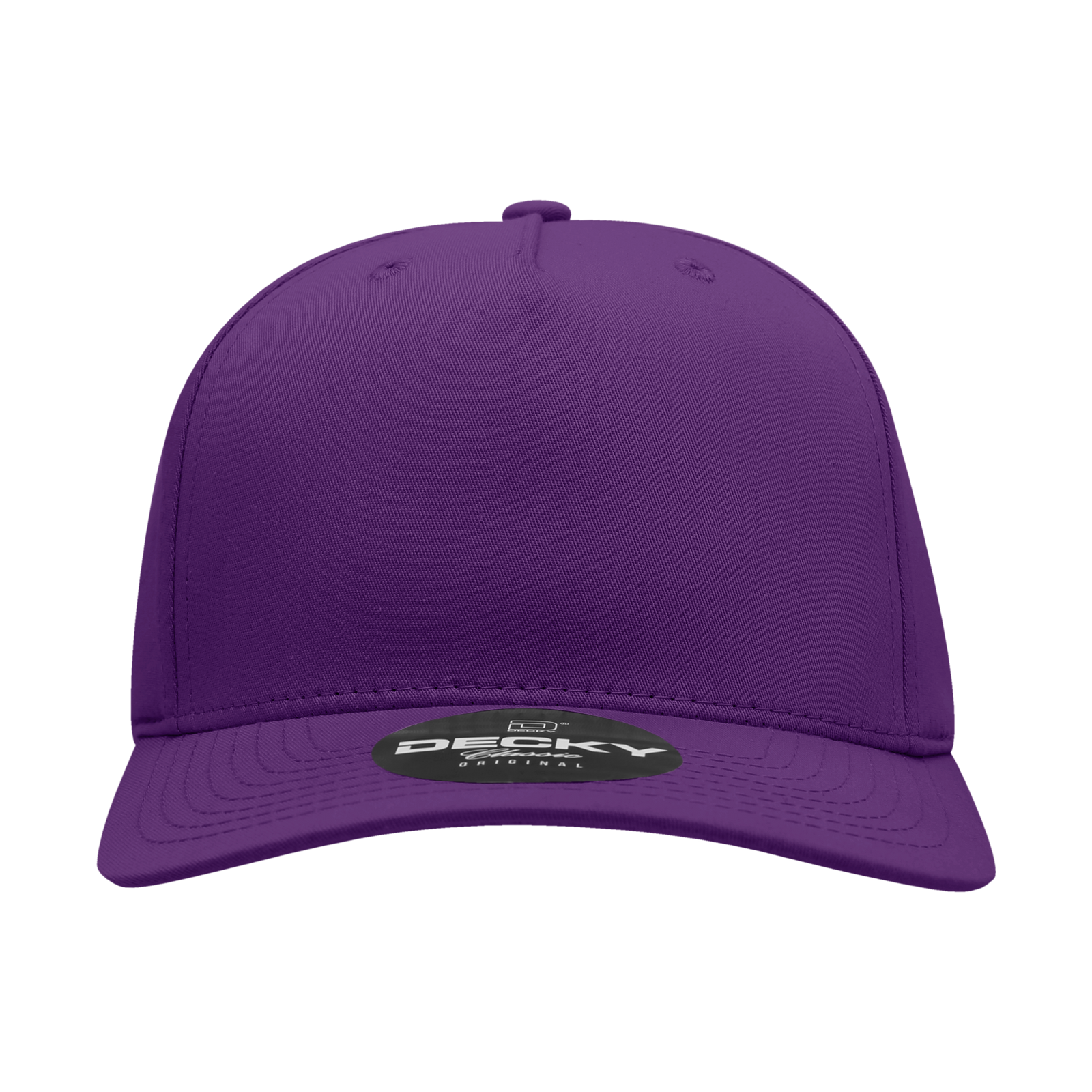 Decky 6024 5 Panel Mid Profile Structured Cotton Blend Cap - Purple