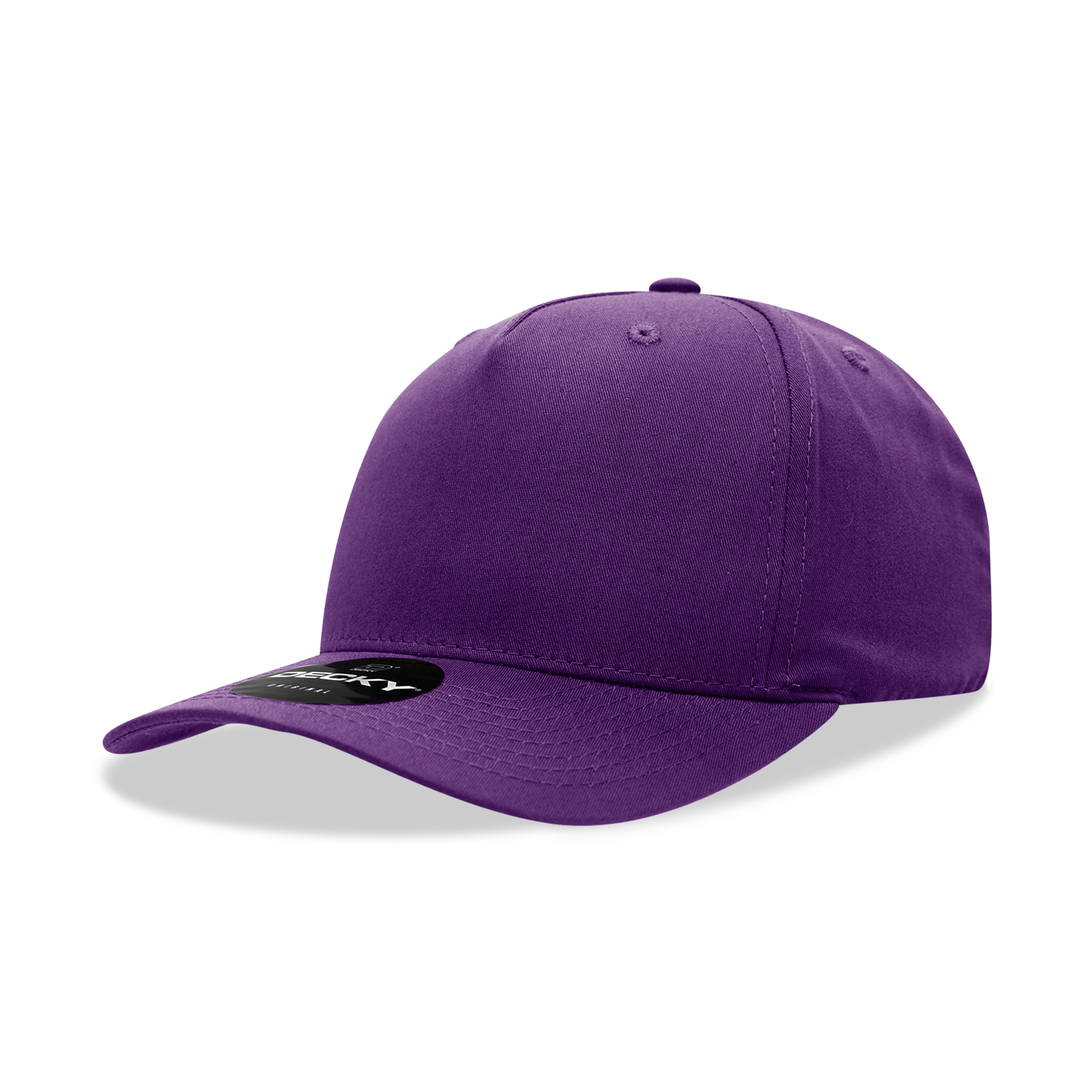 Decky 6024 5 Panel Mid Profile Structured Cotton Blend Cap - Purple