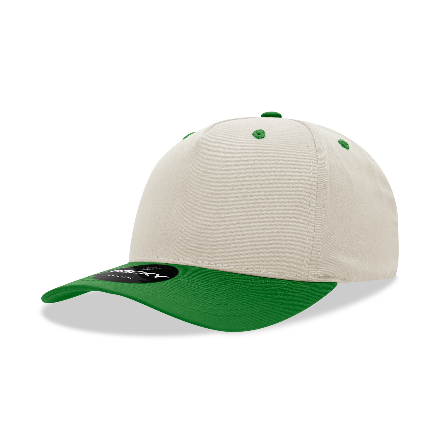 Decky 6024 5 Panel Mid Profile Structured Cotton Blend Cap - Stone Kelly