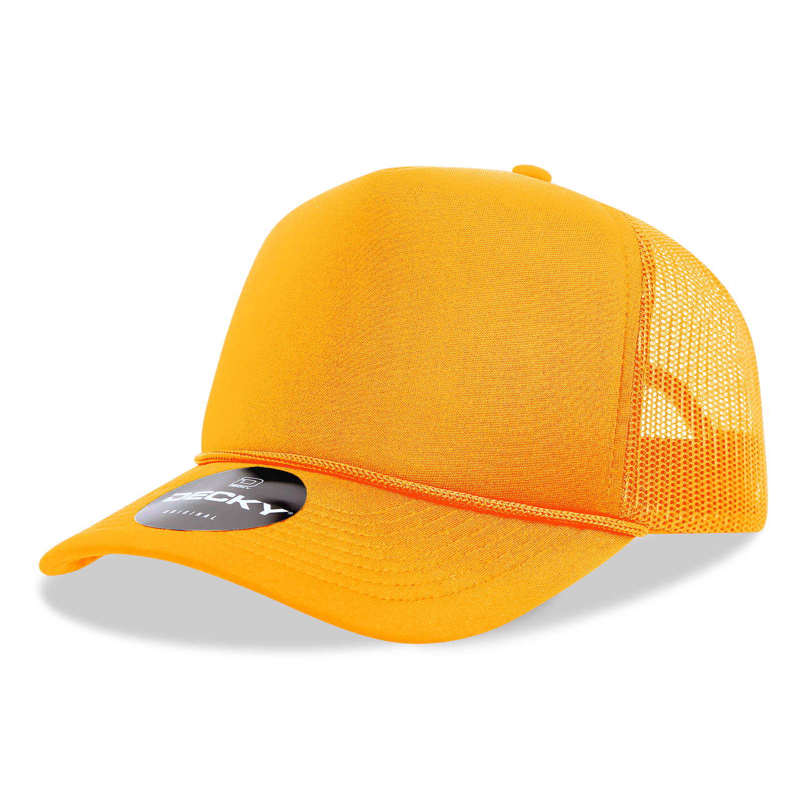 Decky 6025 Mid Profile 6 Panel Poly Cotton Trucker Cap - Gold