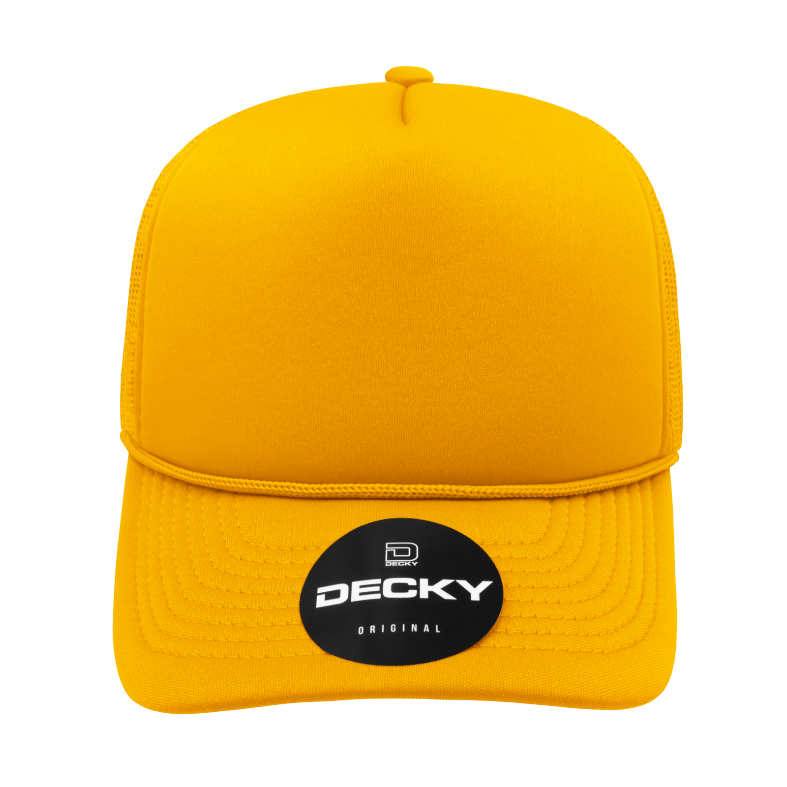 Decky 6025 Mid Profile 6 Panel Poly Cotton Trucker Cap - Gold