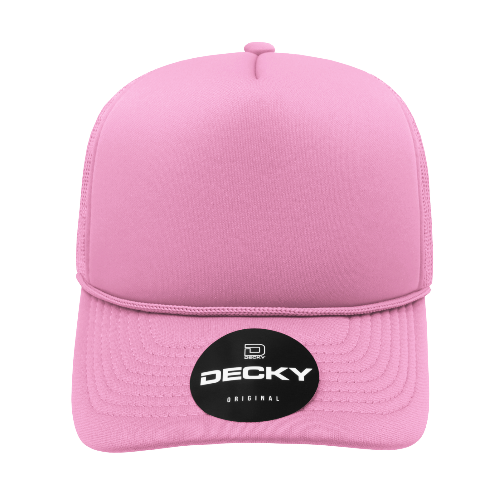 Decky 6025 Mid Profile 6 Panel Poly Cotton Trucker Cap - Pink